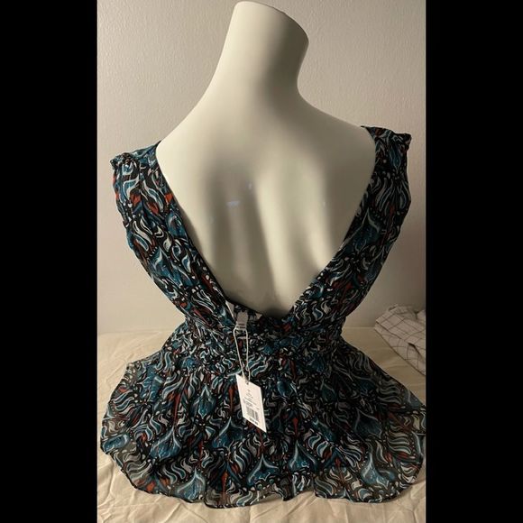 NWT Walter Baker Will Sleeveless Dressy Top Bohemian Teal - Picture 7 of 11